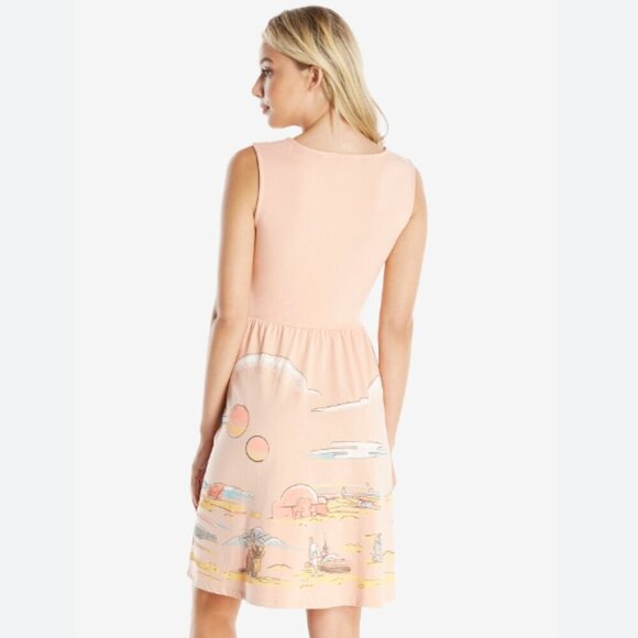 RARE Star Wars Her Universe Tatooine Sweetheart Dress Peach Size Large NWT - Picture 2 of 8